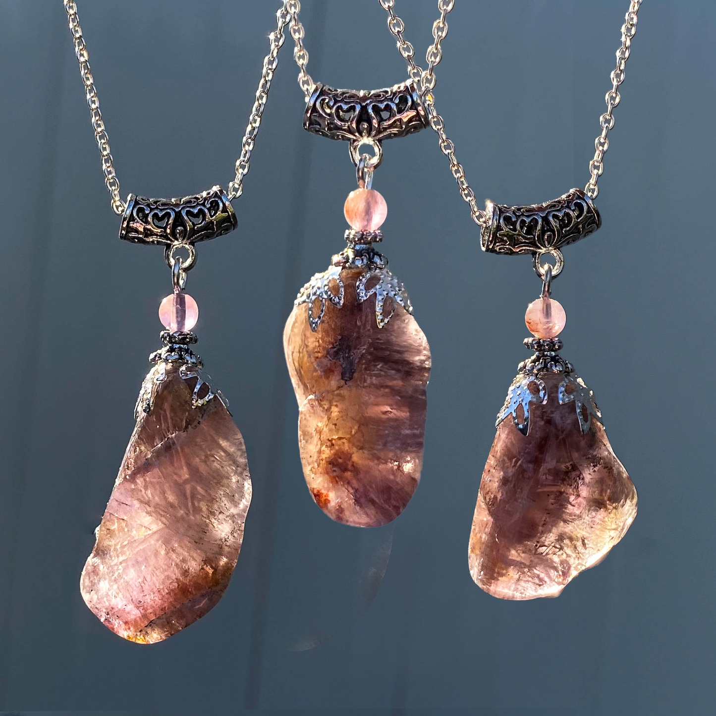 Super 7 Pendant, FreeForm Tumbled Necklace, High