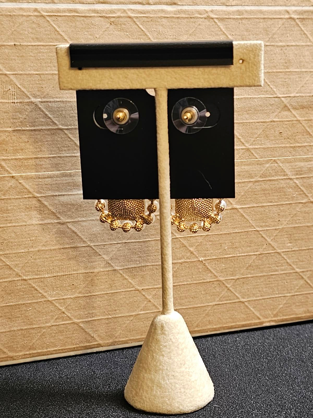 Saks Fifth Avenue Elegant Pearl and Crystal Earrings