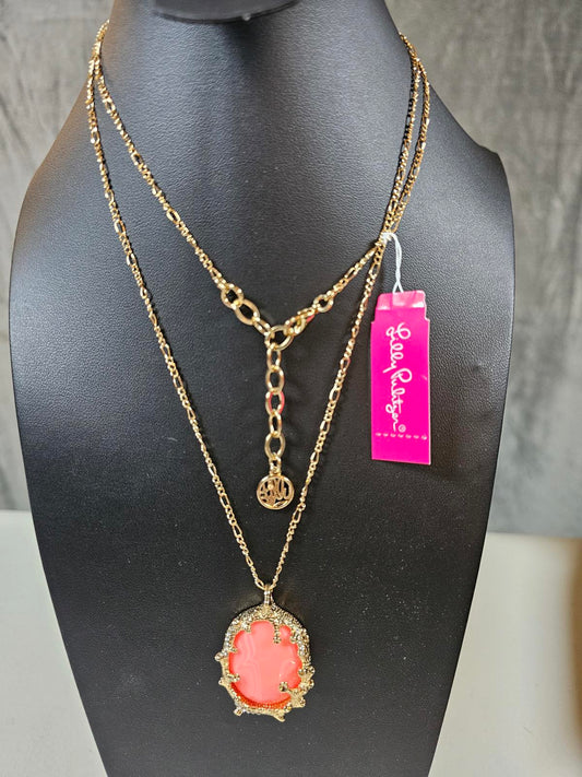 Stylish Lilly Pulitzer Coral Pendant Necklace