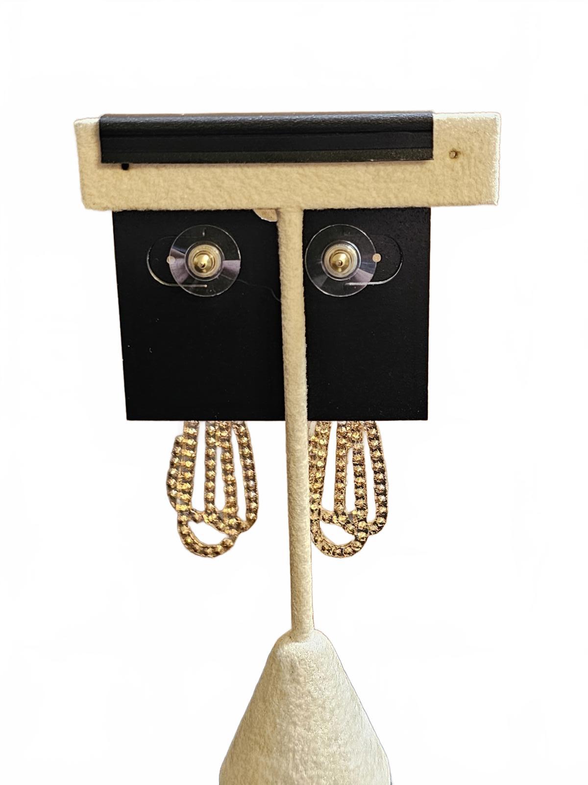 Elegant Saks Fifth Avenue Crystal Drop Earrings