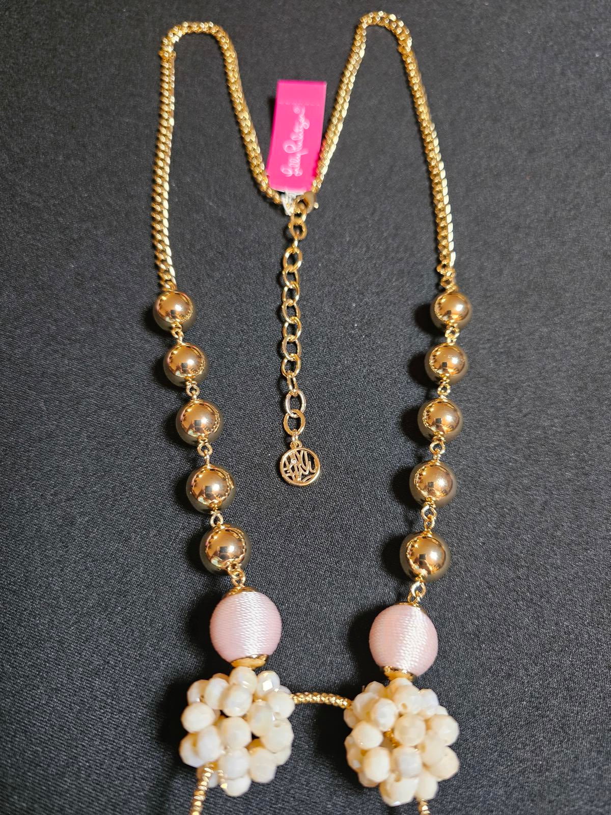 Elegant Lilly Pulitzer Floral Statement Necklace