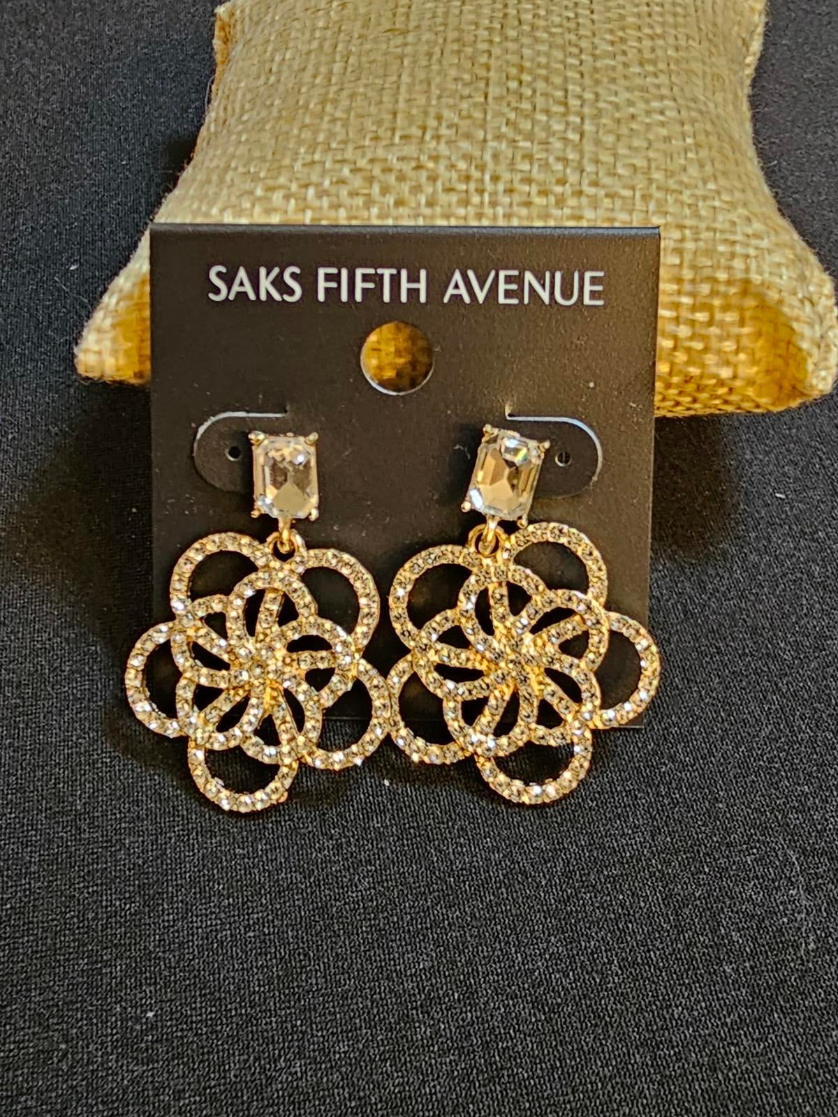 Saks Fifth Avenue Sparkling Floral Earrings