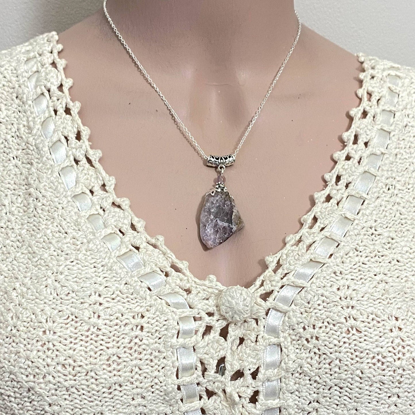 Super 7 Pendant, FreeForm Tumbled Necklace, High