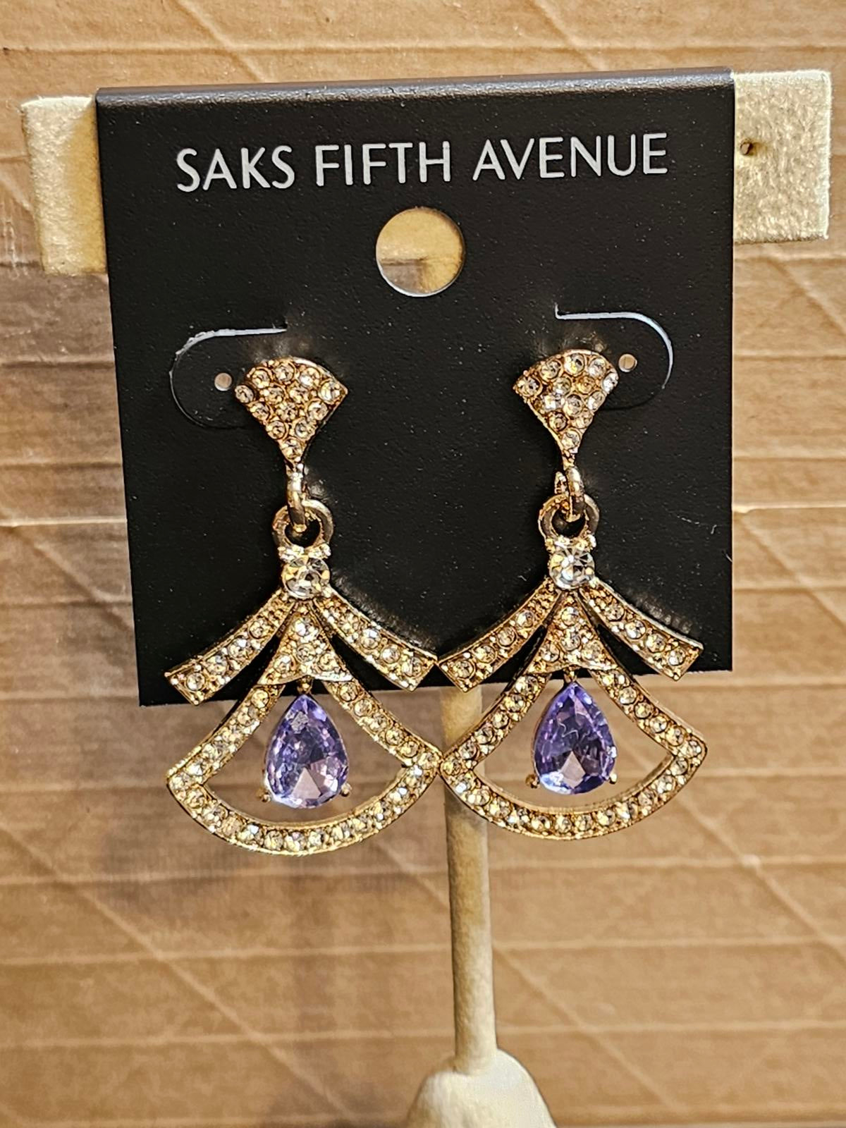Saks Fifth Avenue Elegant Rhinestone Earrings