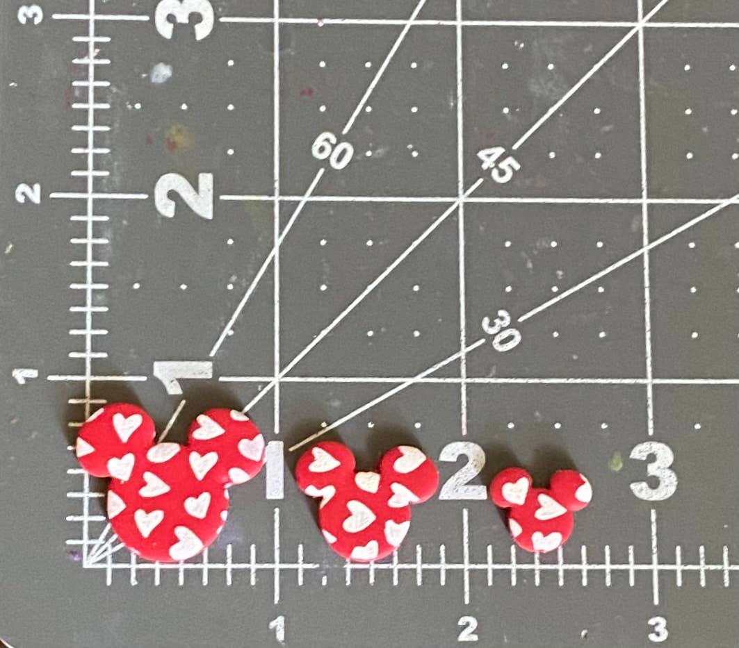Heart Mouse Clay Earrings