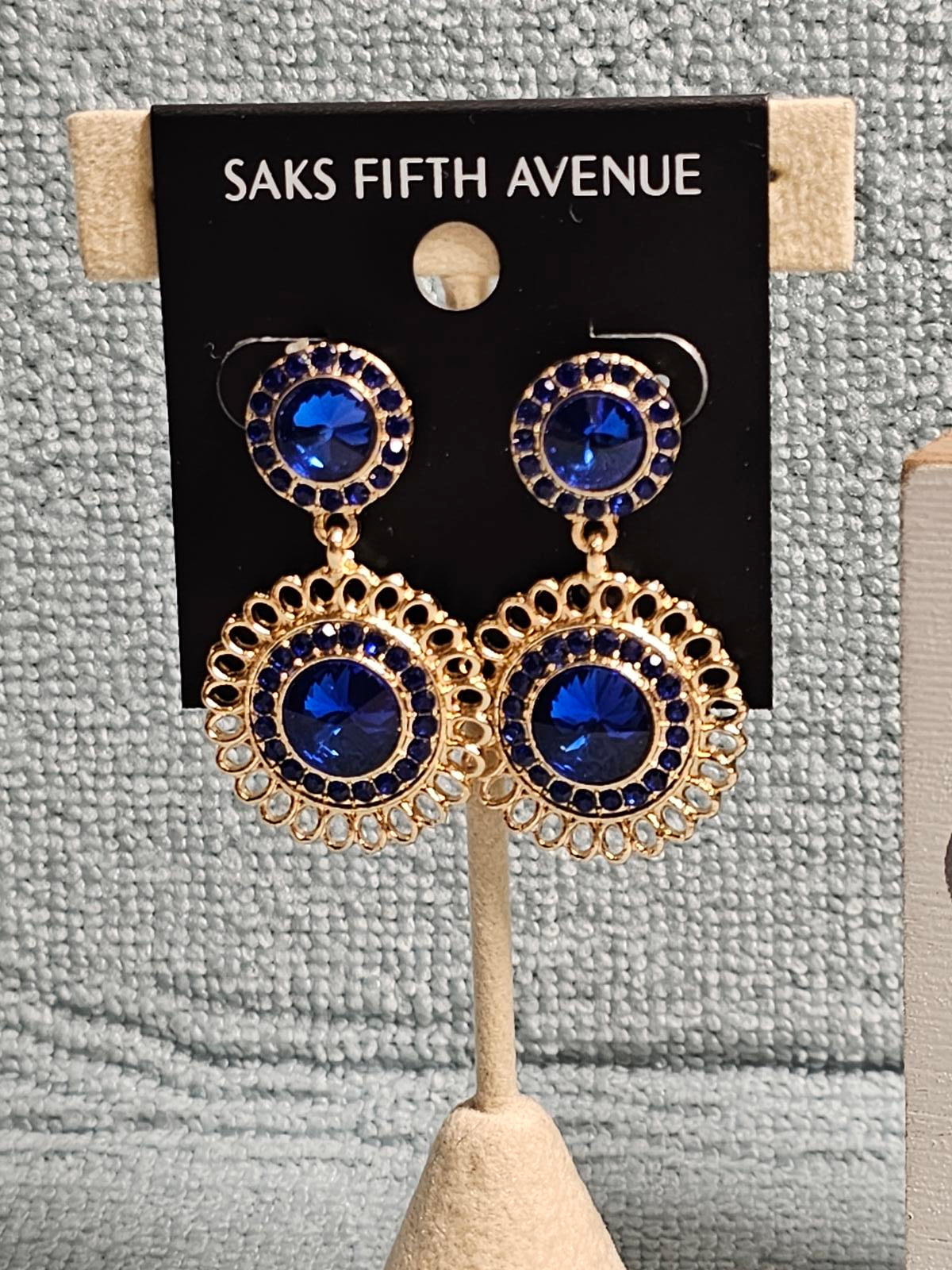 Saks Fifth Avenue Elegant Blue Earrings