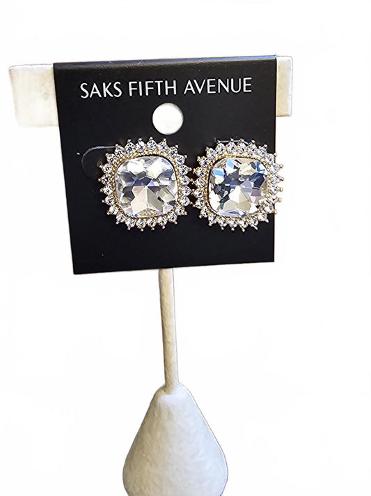 Saks Fifth Avenue Crystal Stud Earrings