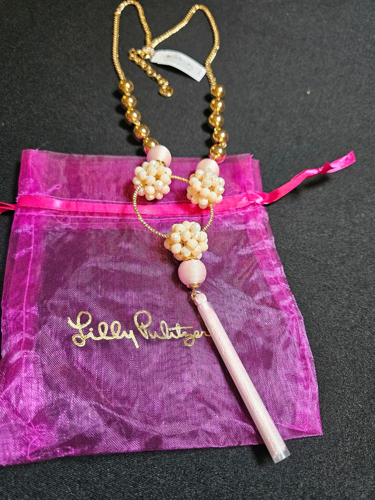 Elegant Lilly Pulitzer Floral Statement Necklace