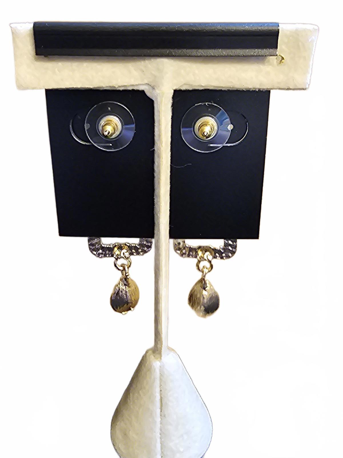 Elegant Purple Dangle Earrings by Saks Fifth Avenue