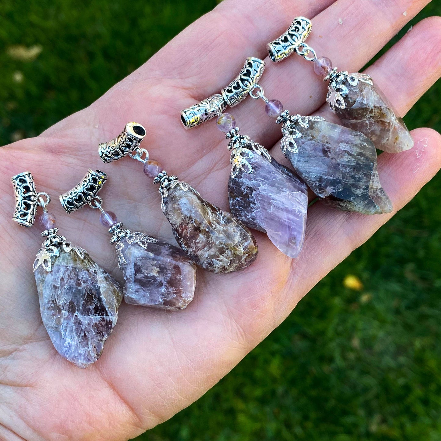 Super 7 Pendant, FreeForm Tumbled Necklace, High