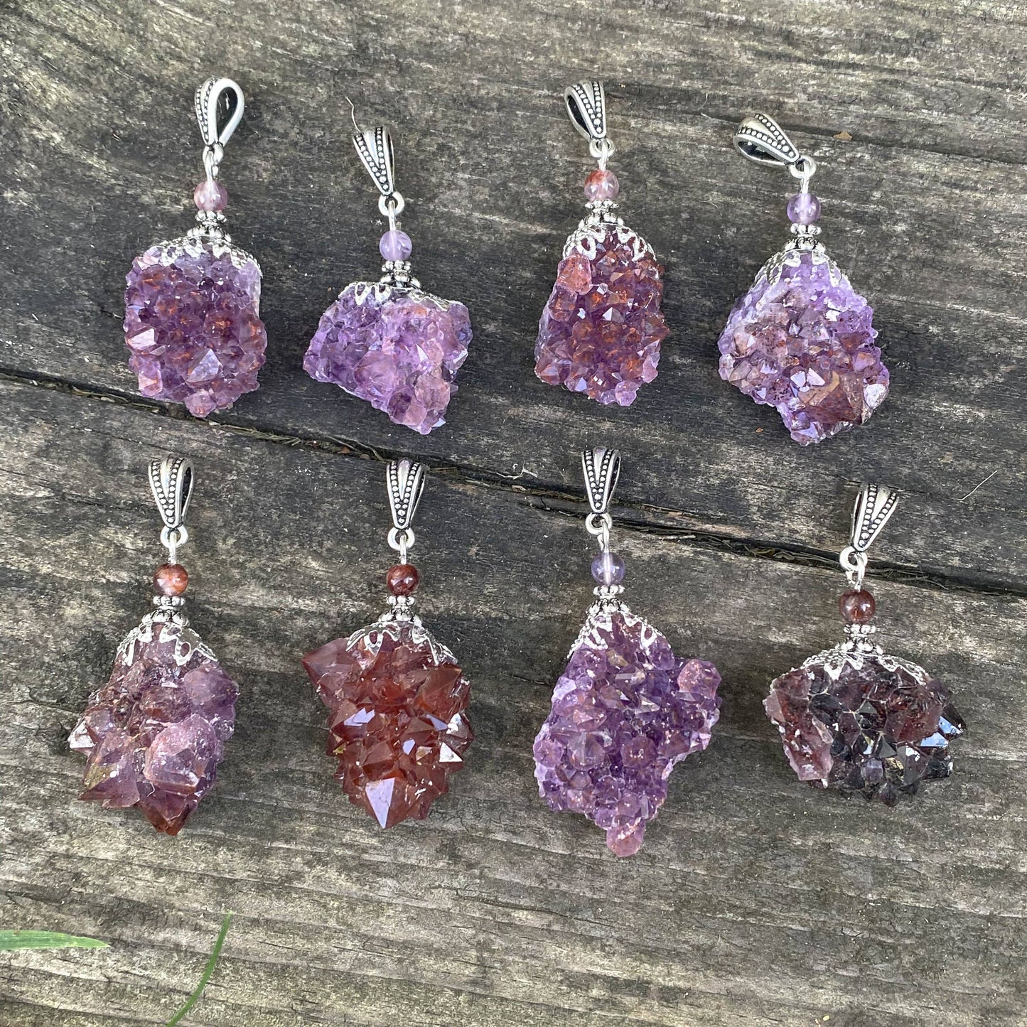 Auralite 23 Pendant, Cluster Healing Energy Necklace, Rare