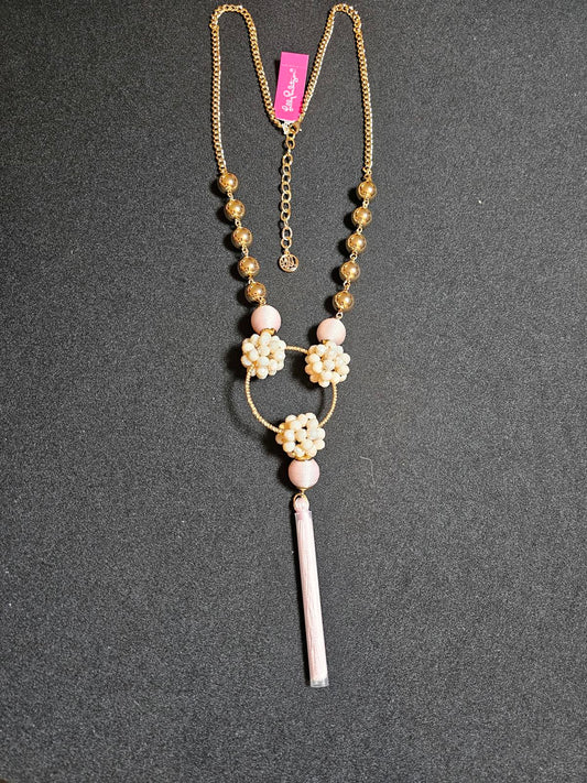 Elegant Lilly Pulitzer Floral Statement Necklace