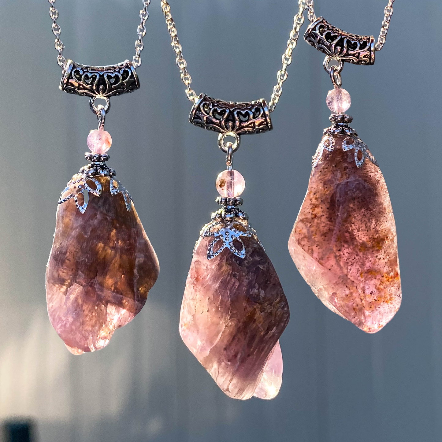 Super 7 Pendant, FreeForm Tumbled Necklace, High