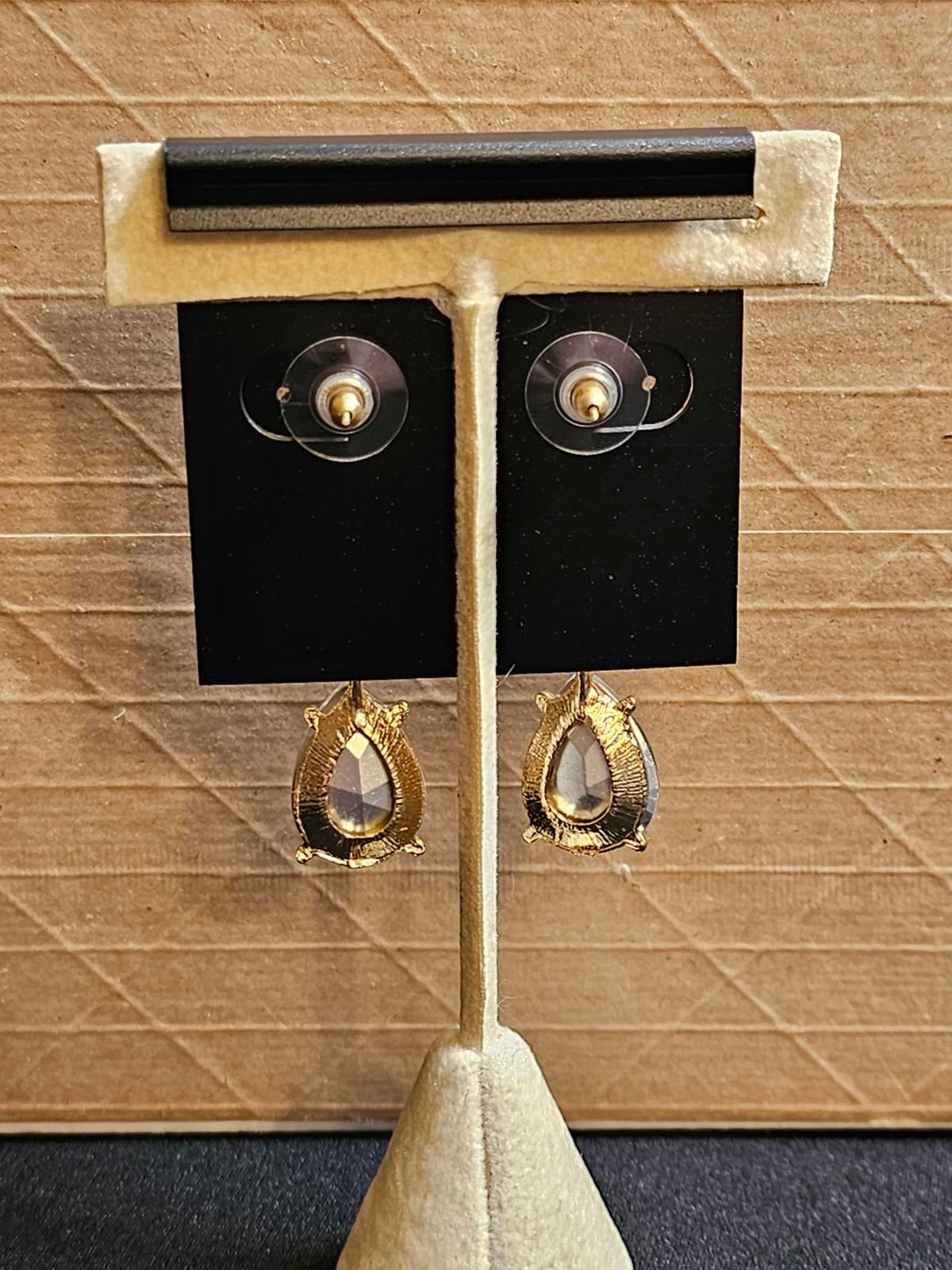 Saks Fifth Avenue Elegant Crystal Drop Earrings