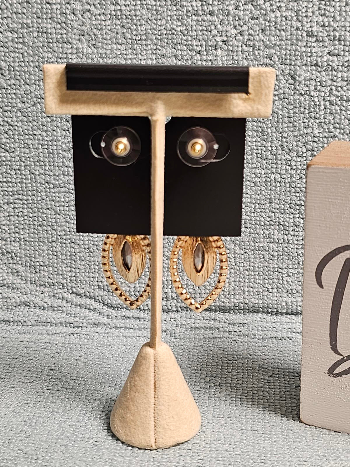 Saks Fifth Avenue Stunning Gold Tone Earrings