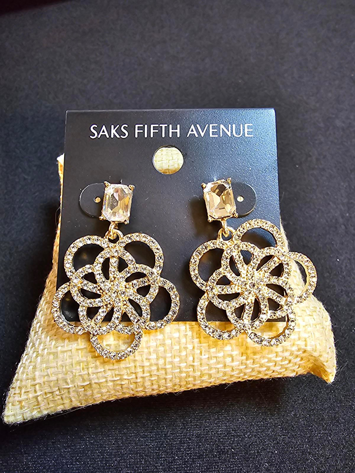 Saks Fifth Avenue Sparkling Floral Earrings