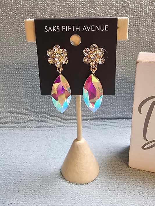 Saks Fifth Avenue Glamorous Crystal Drop Earrings