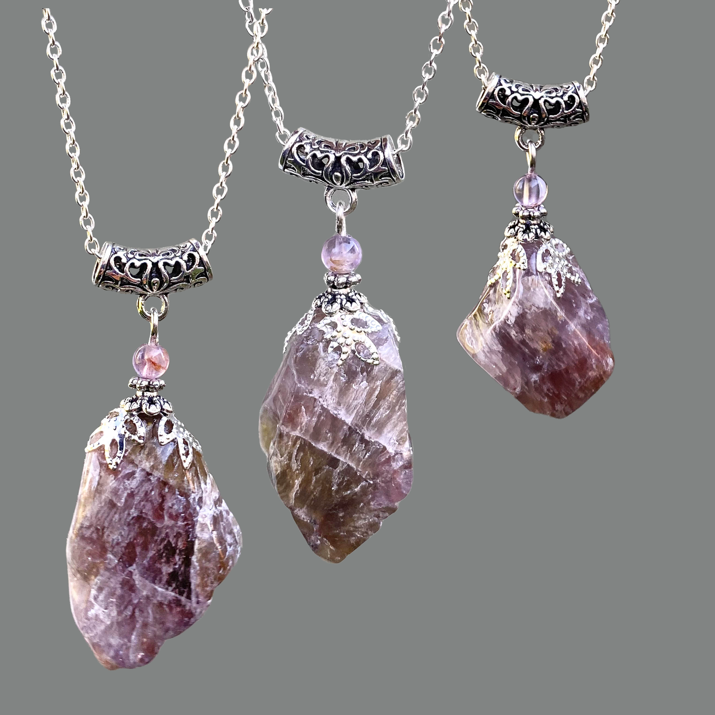 Super 7 Pendant, FreeForm Tumbled Necklace, High