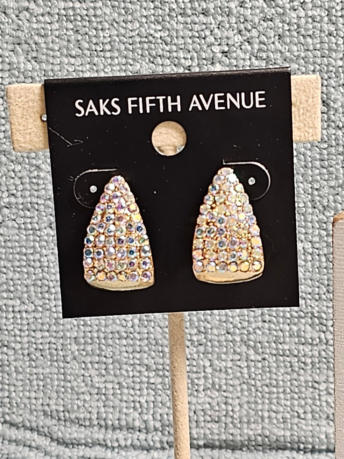 Saks Fifth Avenue Glamorous Rhinestone Earrings