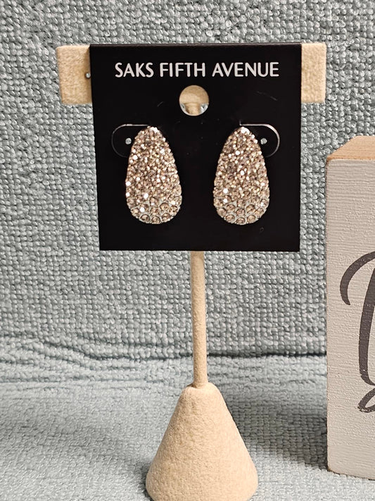 Saks Fifth Avenue Silver Teardrop Earrings