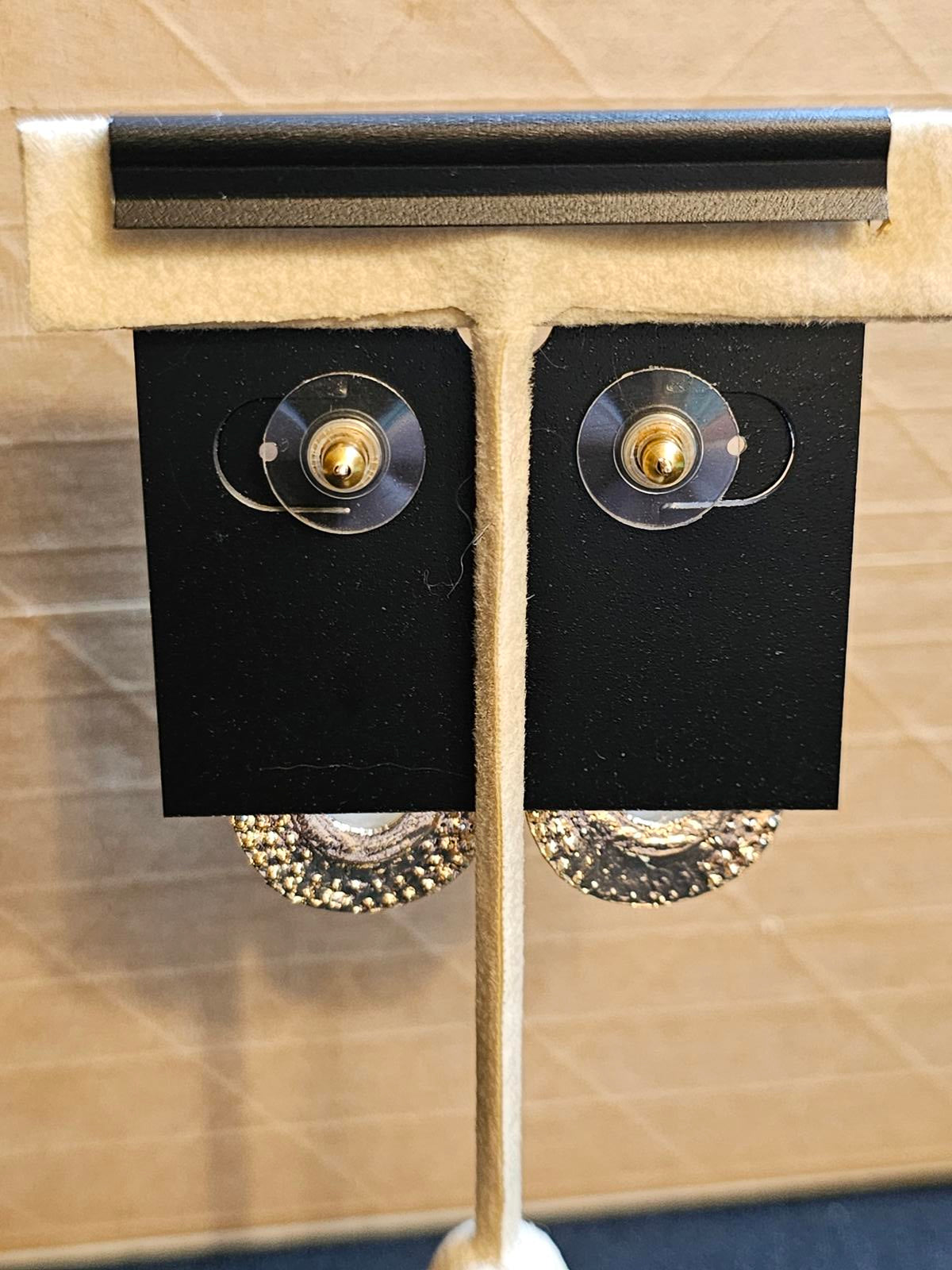 Elegant Saks Fifth Avenue Pearl and Rhinestone Earrings