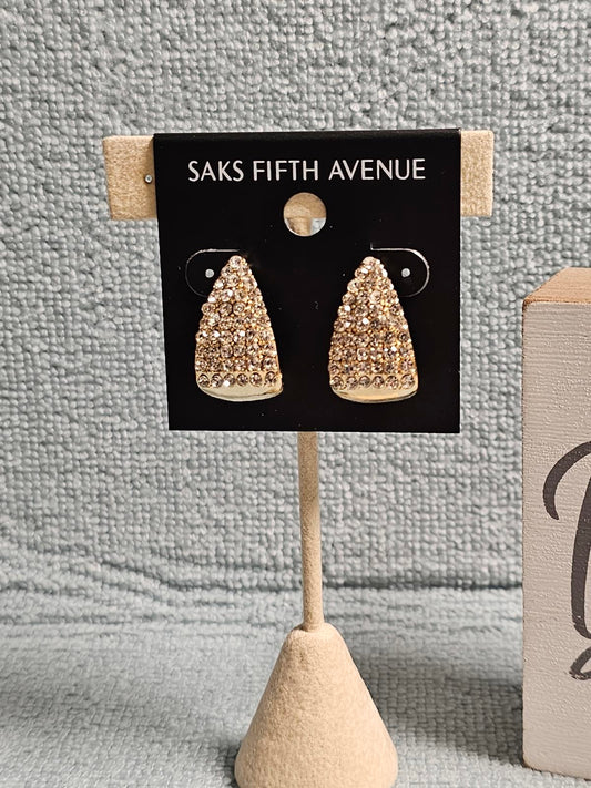 Glamorous Saks Fifth Avenue Crystal Earrings