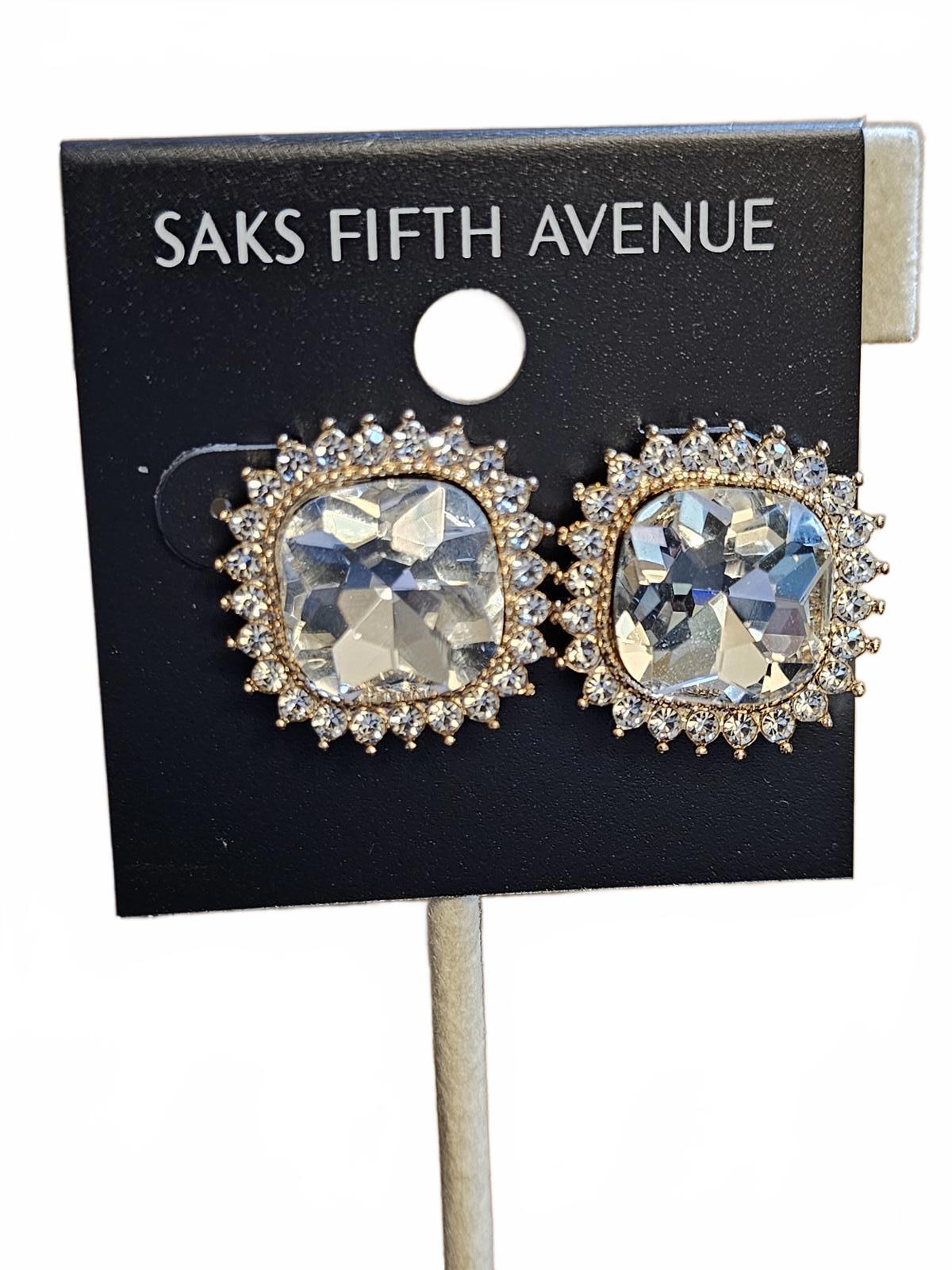 Saks Fifth Avenue Crystal Stud Earrings