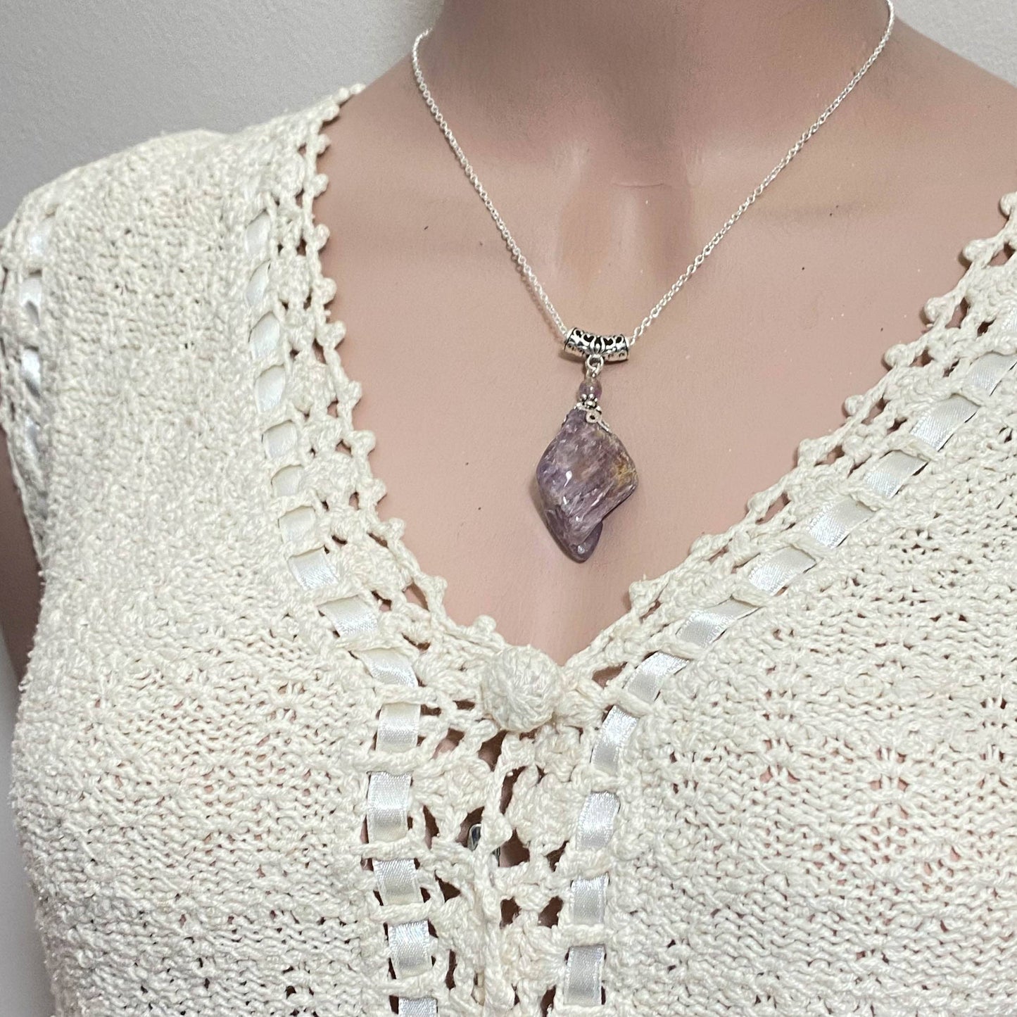 Super 7 Pendant, FreeForm Tumbled Necklace, High