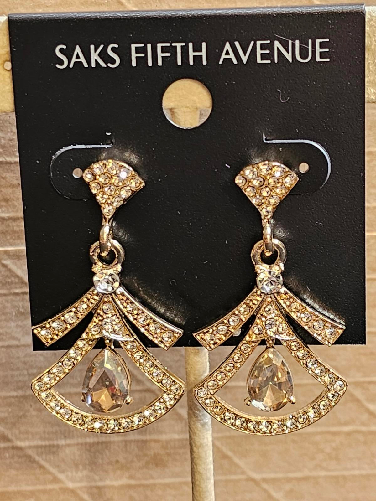 Elegant Saks Fifth Avenue Drop Earrings