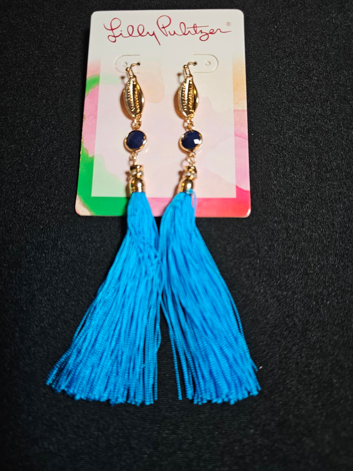Lilly Pulitzer Blue Tassel Earrings