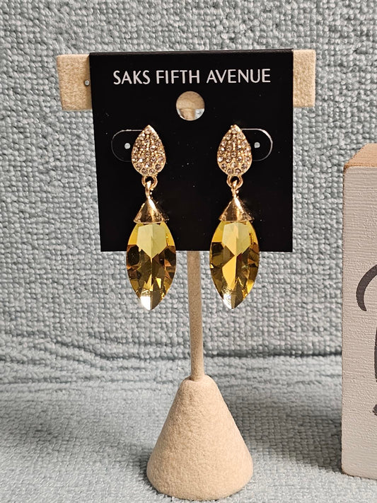 Saks Fifth Avenue Gold & Yellow Drop Earrings