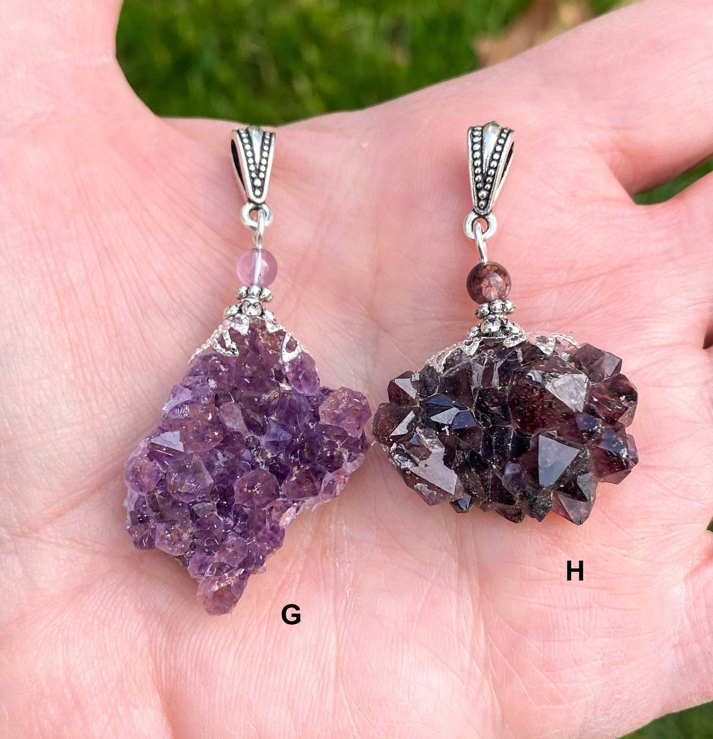 Auralite 23 Pendant, Cluster Healing Energy Necklace, Rare