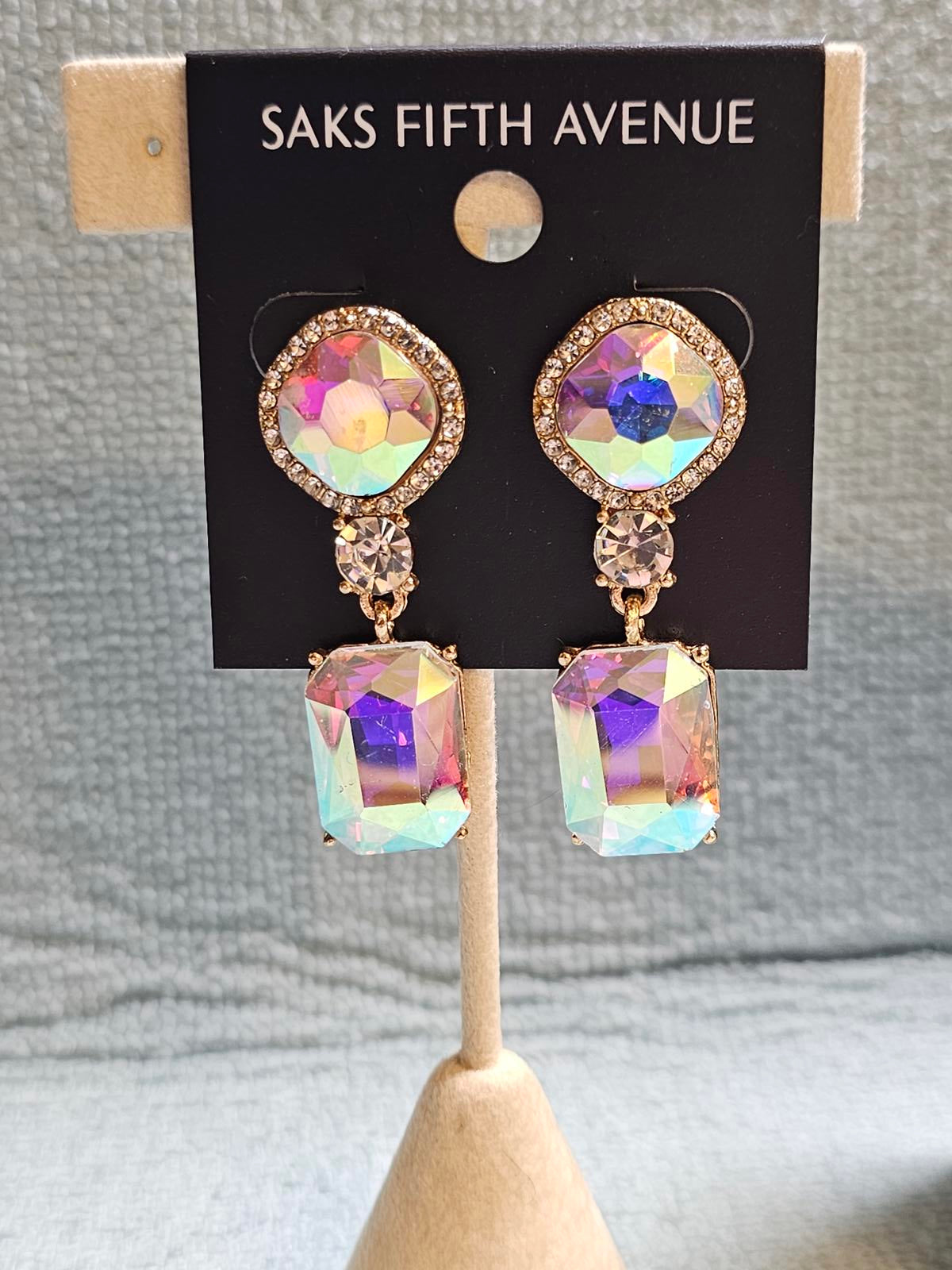 Saks Fifth Avenue Colorful Crystal Dangle Earrings