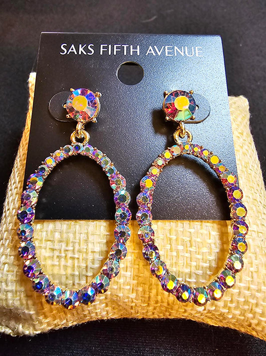 Saks Fifth Avenue Colorful Crystal Earrings
