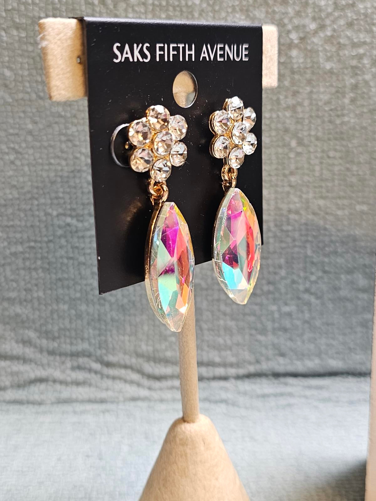 Saks Fifth Avenue Glamorous Crystal Drop Earrings