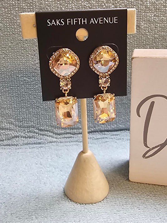 Saks Fifth Avenue Elegant Crystal Earrings