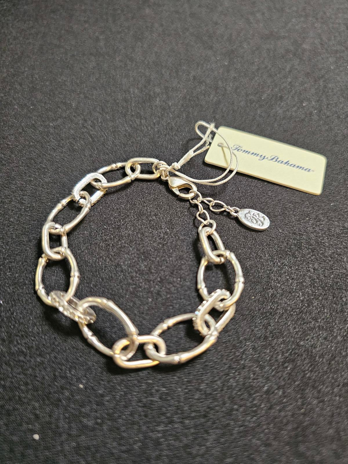 Tommy Bahama Silver Tone Chain Bracelet