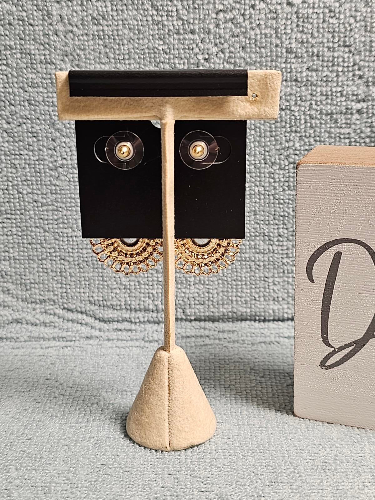 Saks Fifth Avenue Elegant Gold Chandelier Earrings