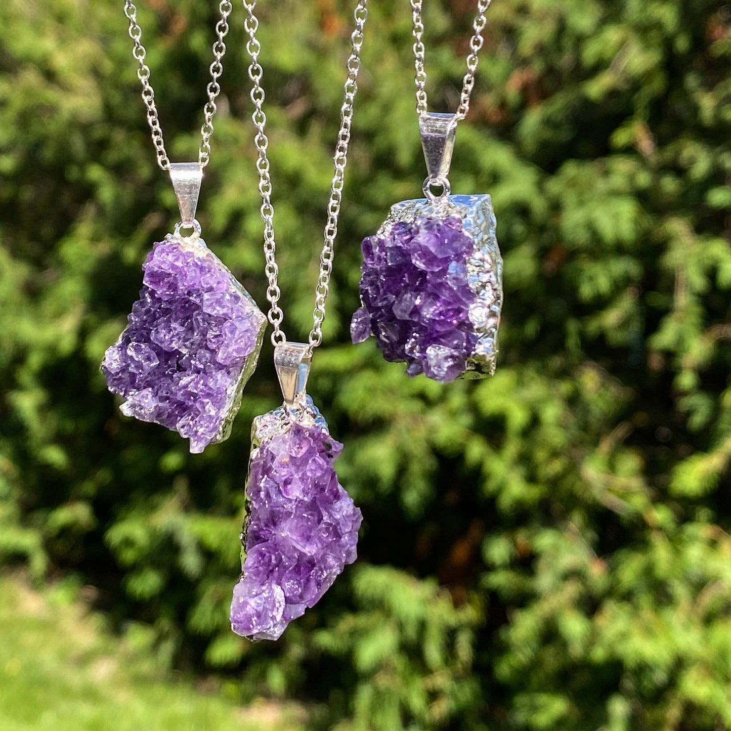 Amethyst Cluster Pendant