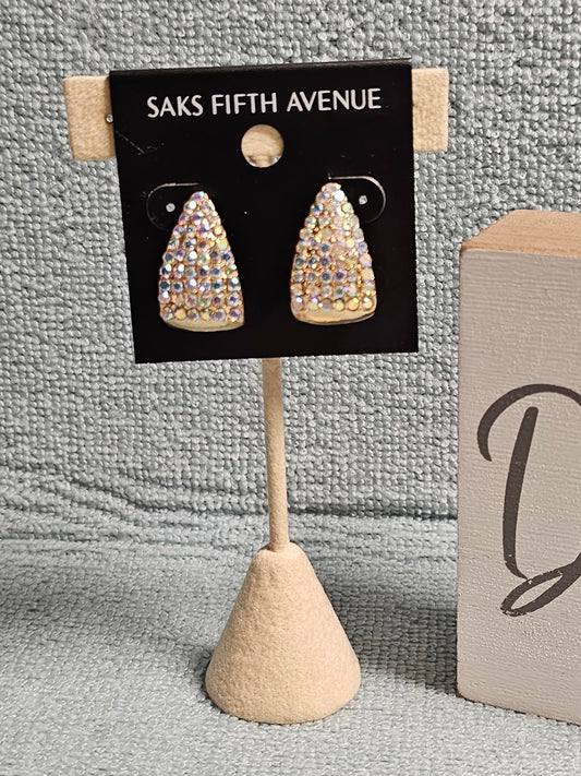 Saks Fifth Avenue Glamorous Rhinestone Earrings