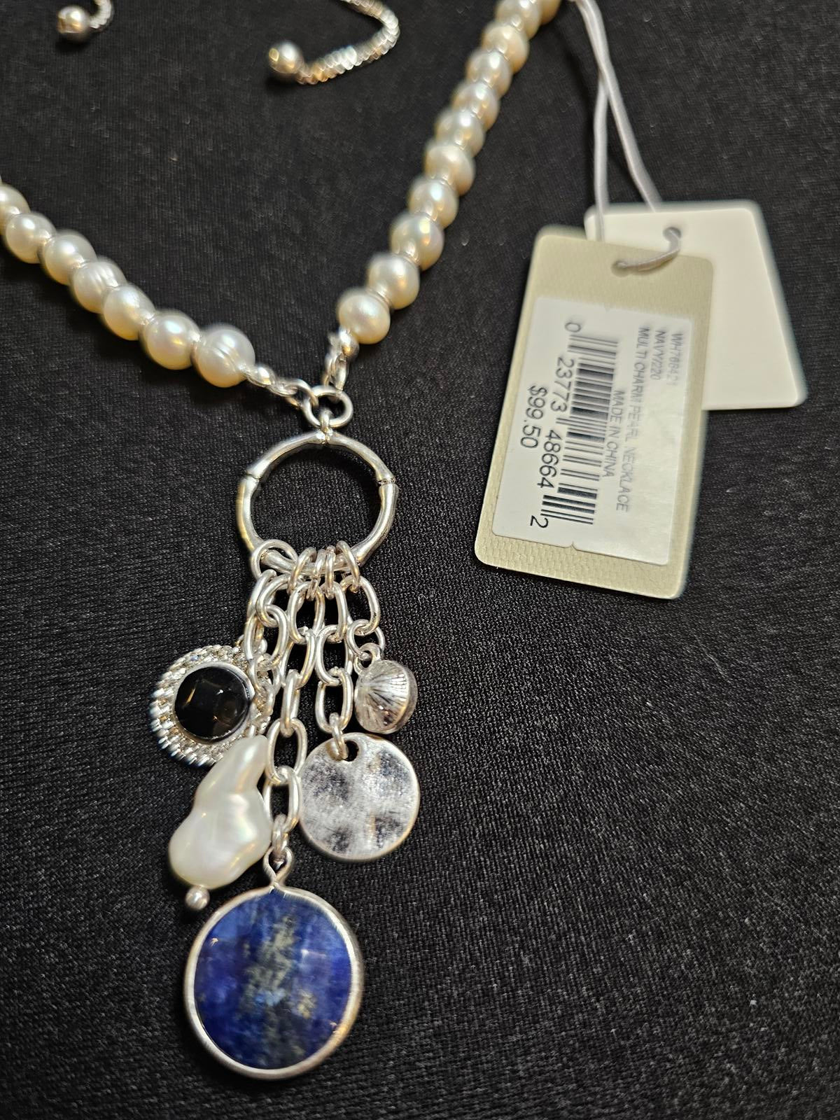 Stunning Tommy Bahama Pearl & Gemstone Necklace