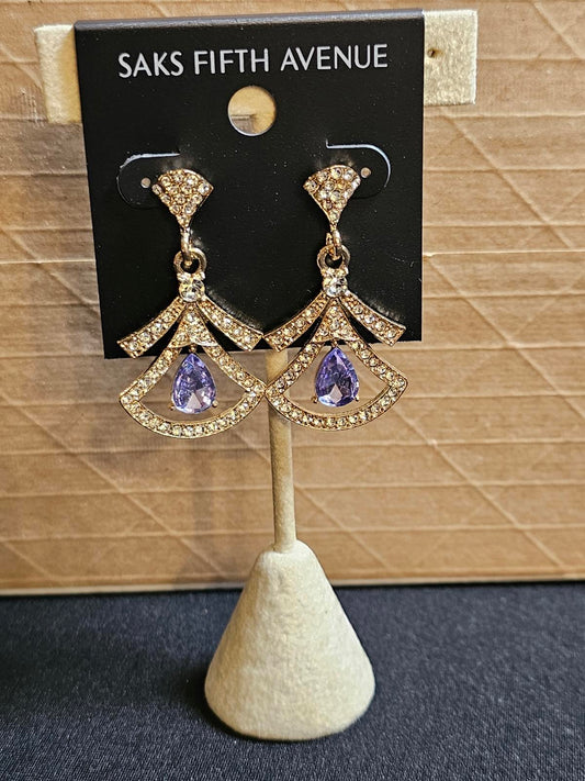 Saks Fifth Avenue Elegant Rhinestone Earrings