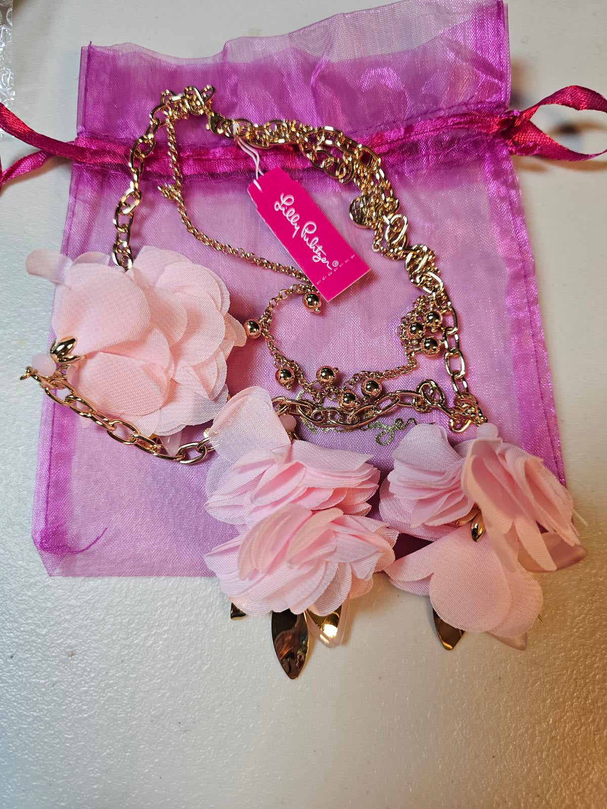 Stunning Pink Floral Necklace by Lilly Pulitzer