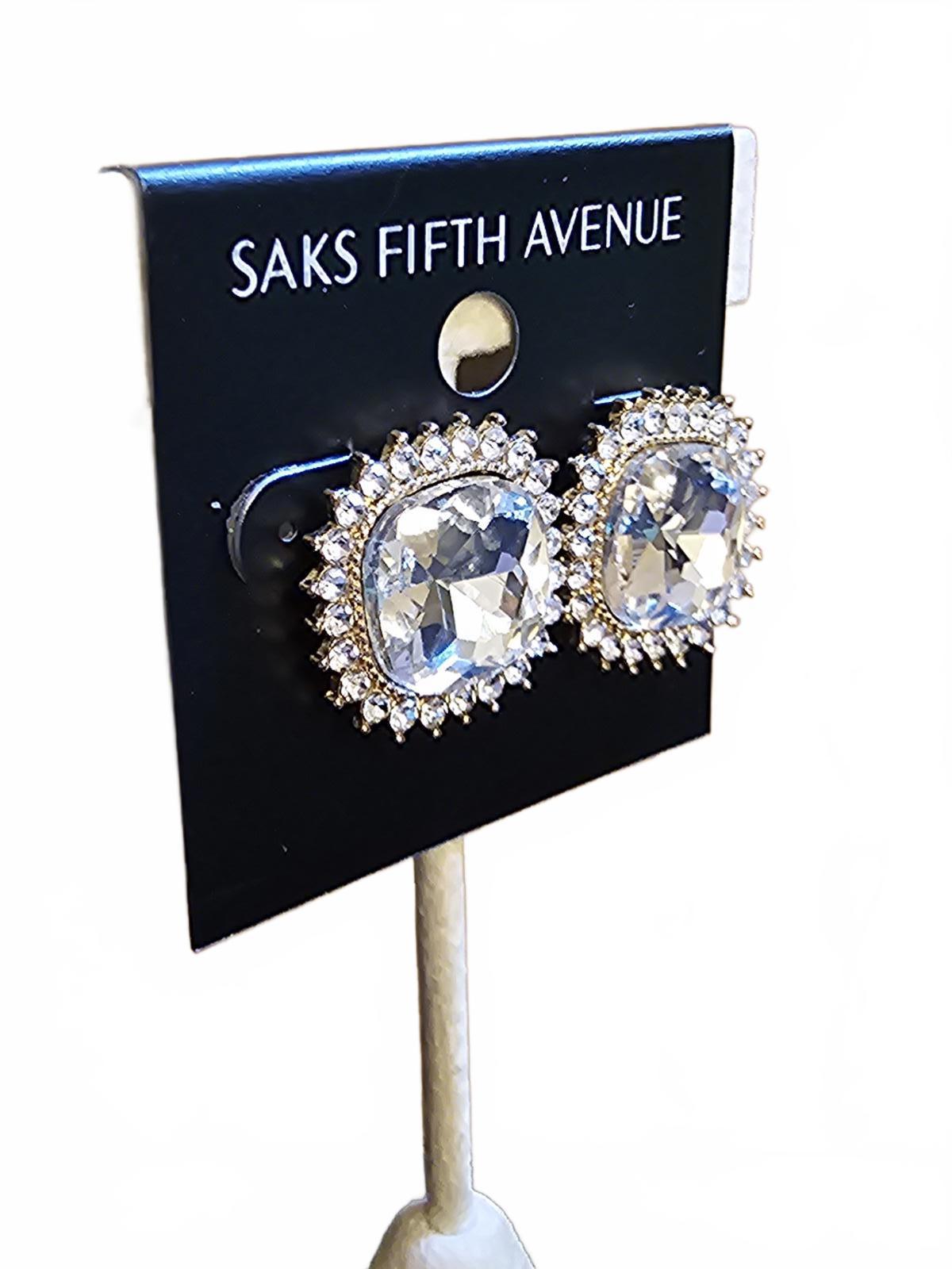 Saks Fifth Avenue Crystal Stud Earrings
