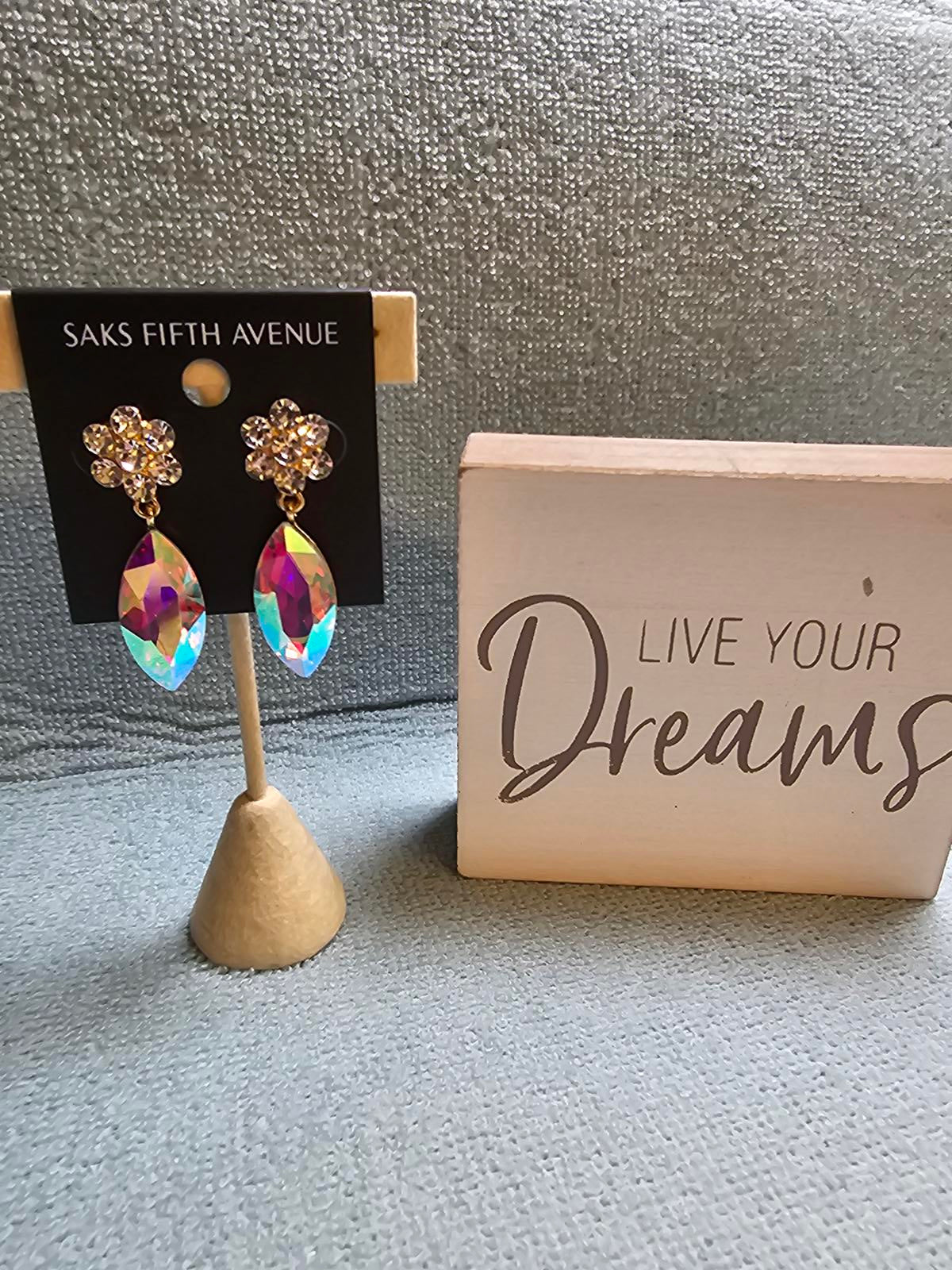 Saks Fifth Avenue Glamorous Crystal Drop Earrings