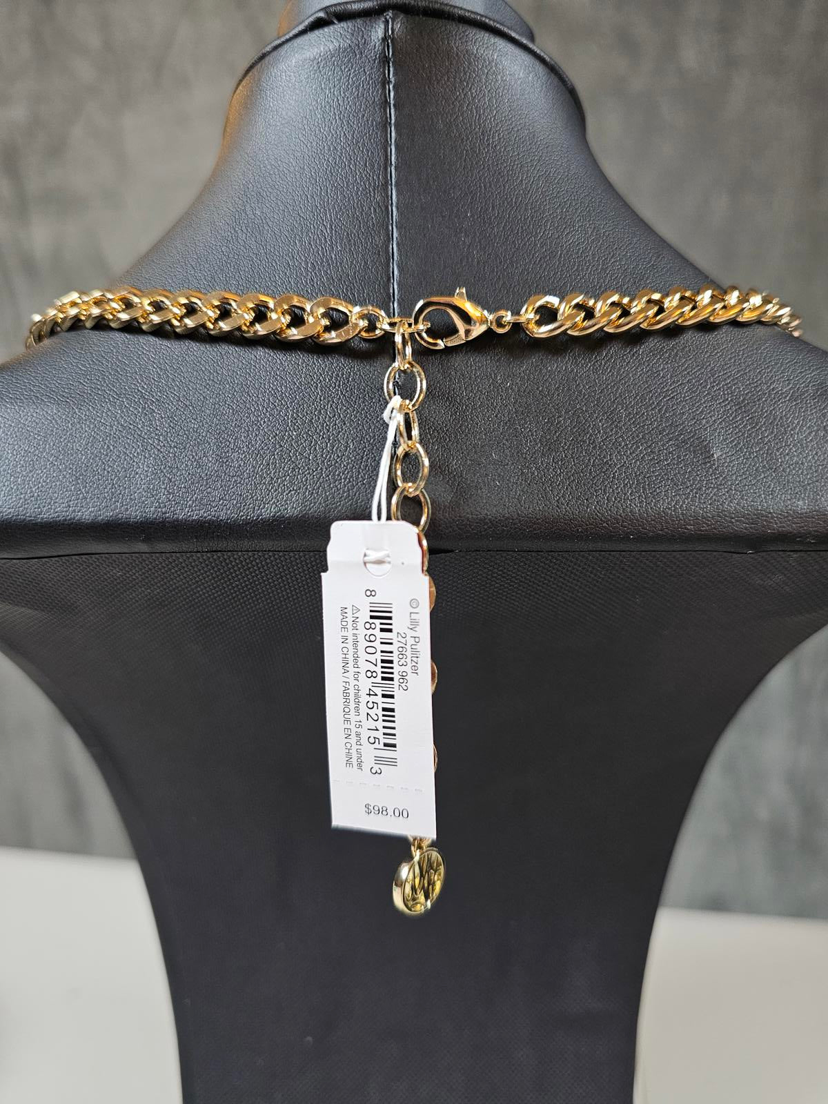 Lily Pulitzer Statement Necklace with Leaf Accents