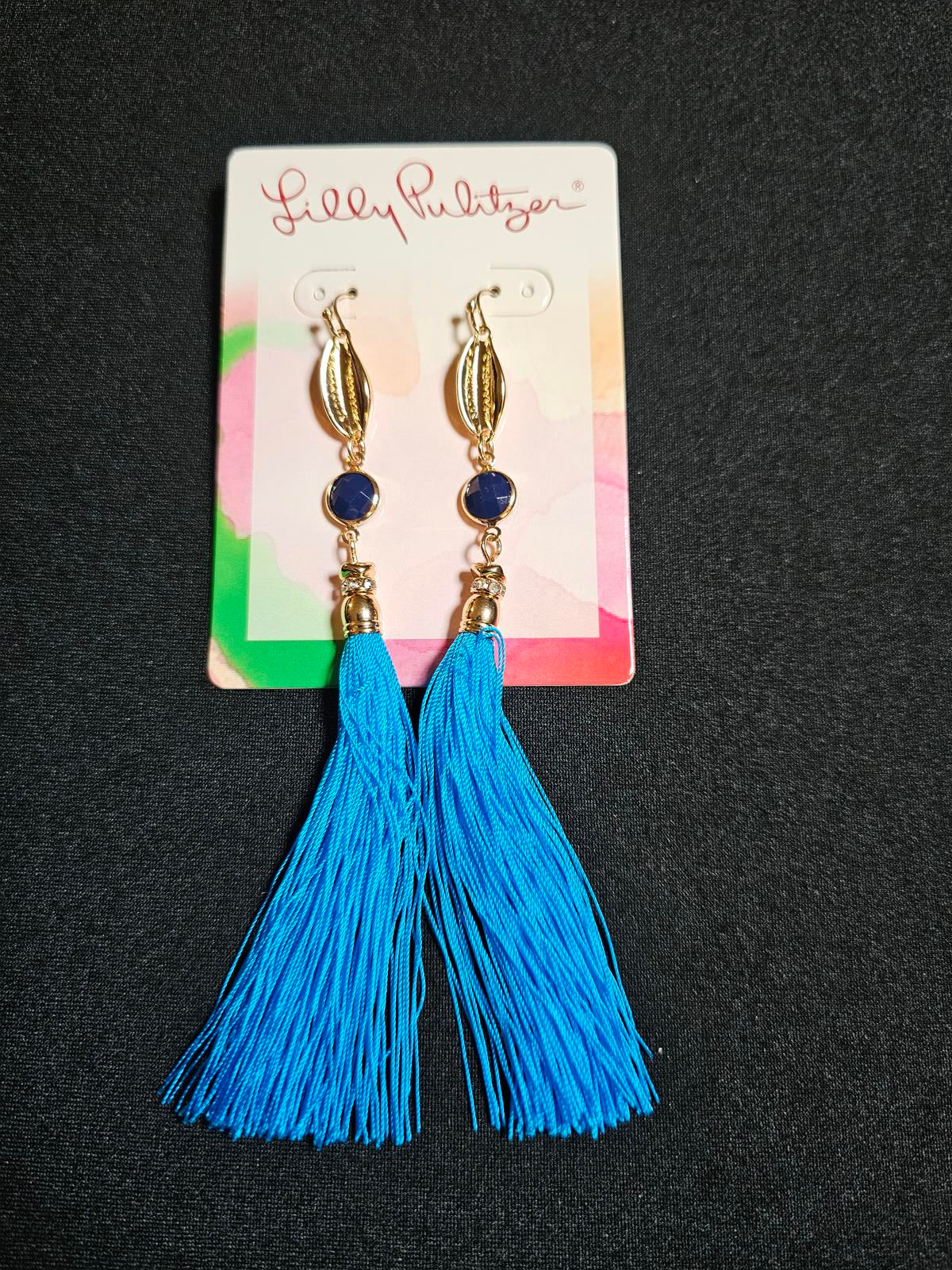 Lilly Pulitzer Blue Tassel Earrings