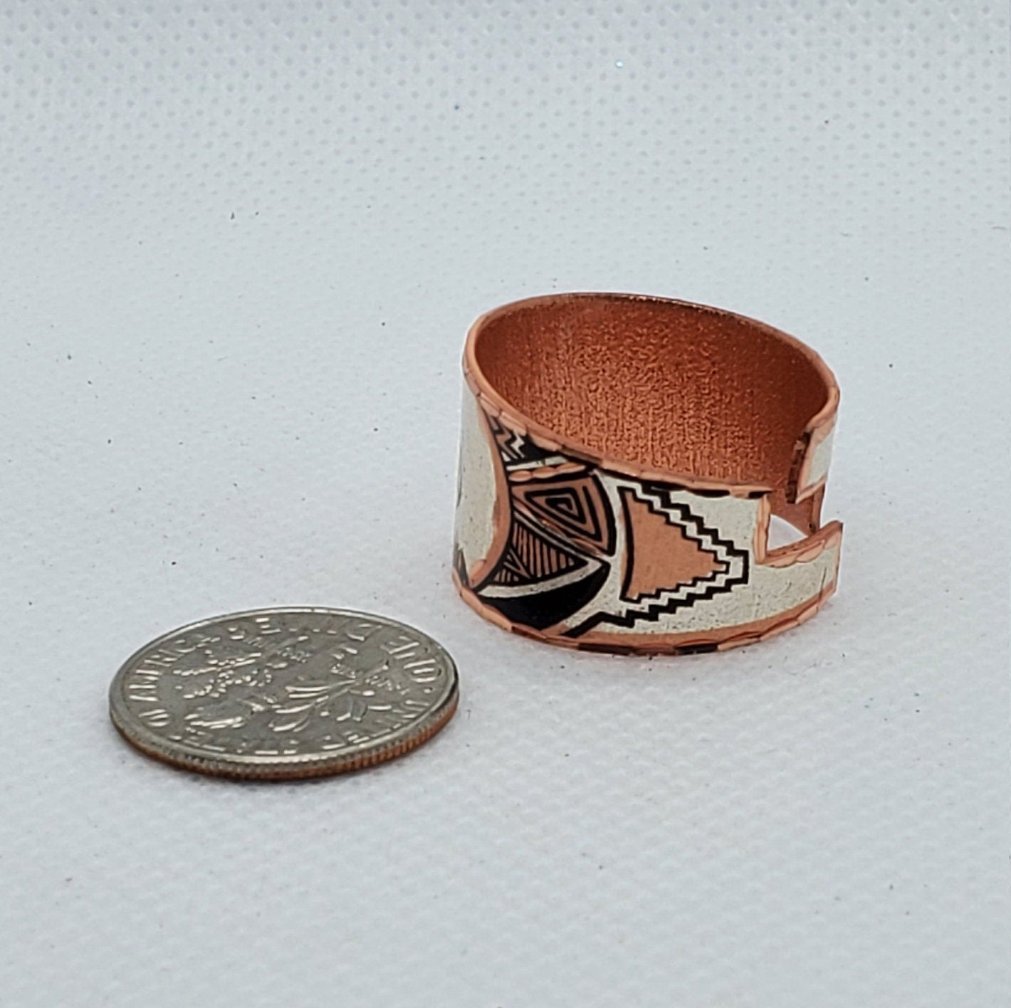 R - Native End of the Trail Inspired Ring - Beautiful adjustable COPPER ring.