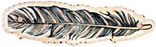 H - Copper Feather Hair Clip - Beautiful COPPER Hair Barrette / Clip