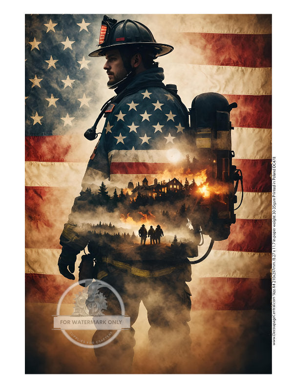 A4 Into the Fire Rice Paper